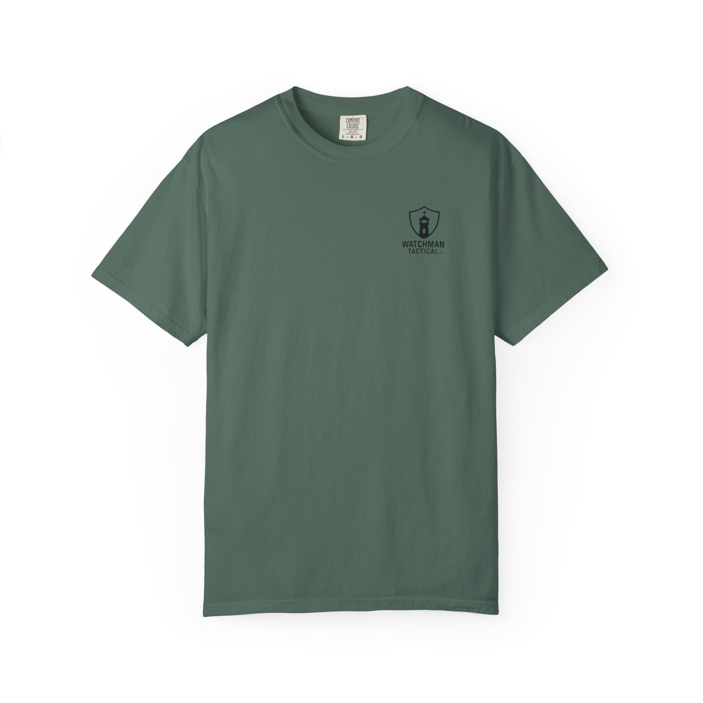 Minimalist Shield Logo T-Shirt — White Chest Emblem
