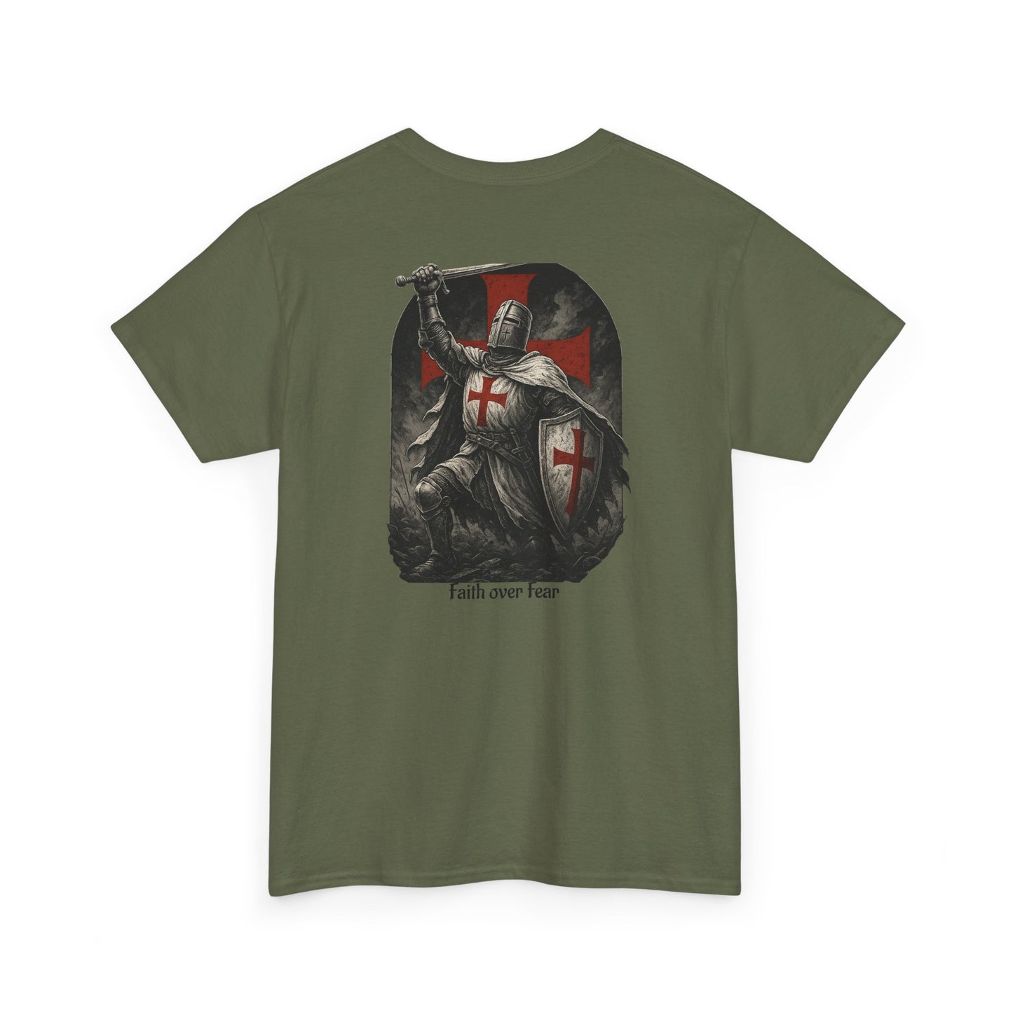 Crusader Knight Tee — Medieval Templar Sword Graphic Shirt