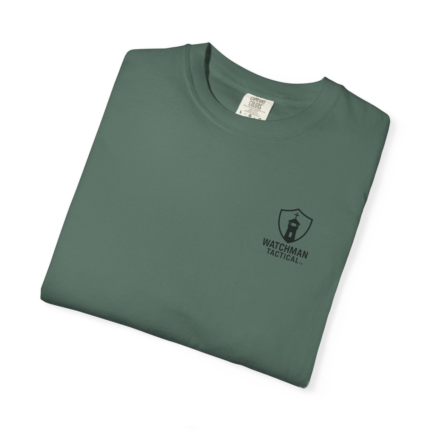 Minimalist Shield Logo T-Shirt — White Chest Emblem