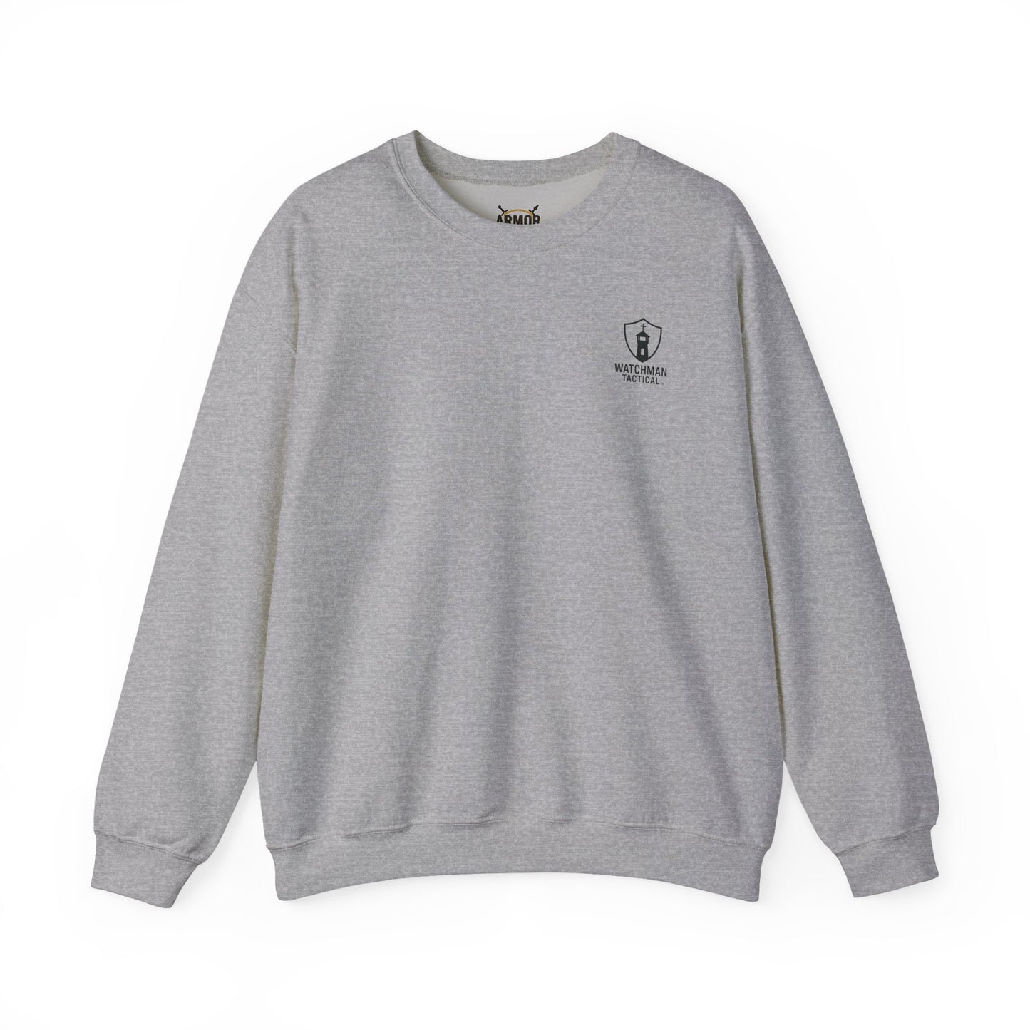 Minimalist Crest Crewneck Sweatshirt — Small Left-Chest Logo