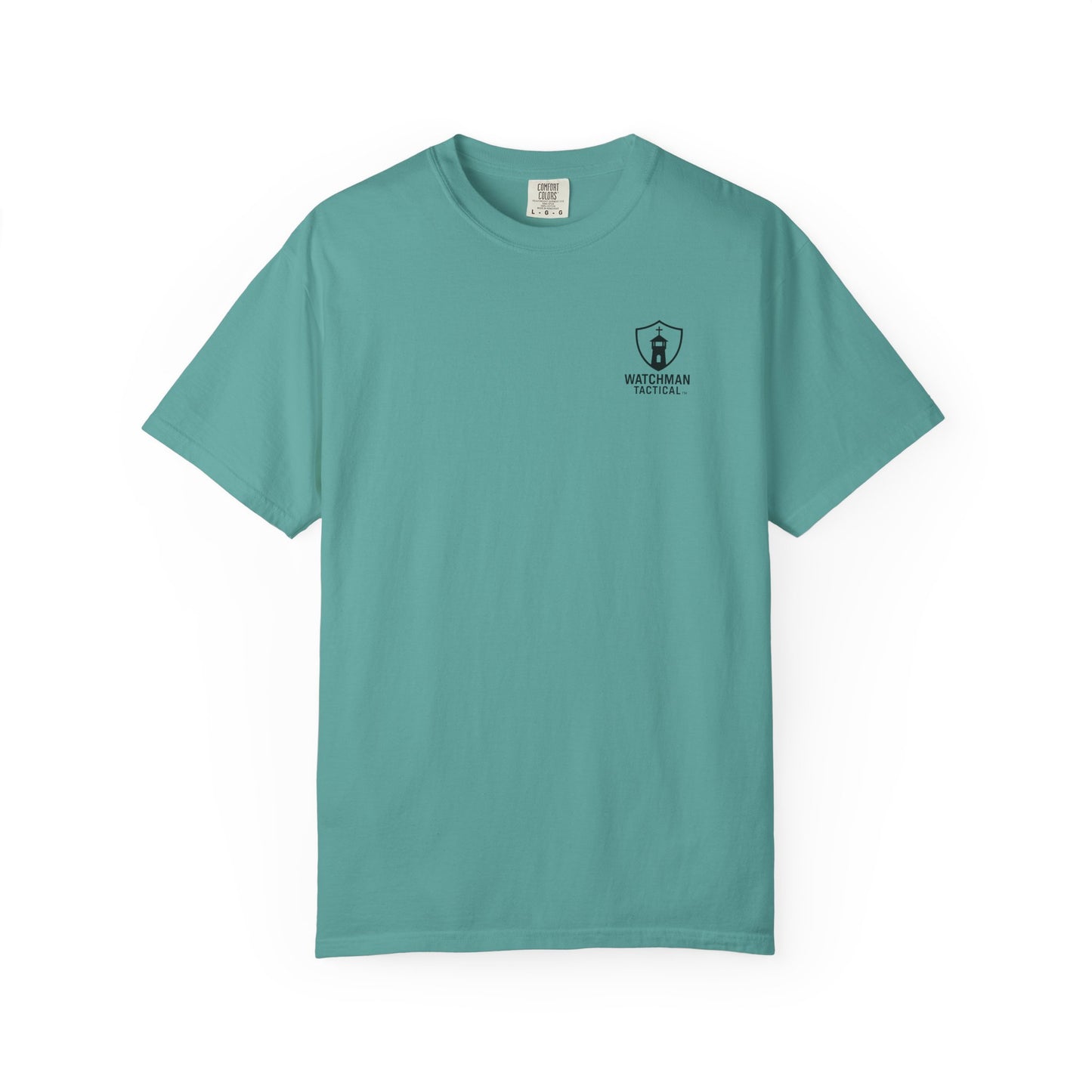 Minimalist Shield Logo T-Shirt — White Chest Emblem