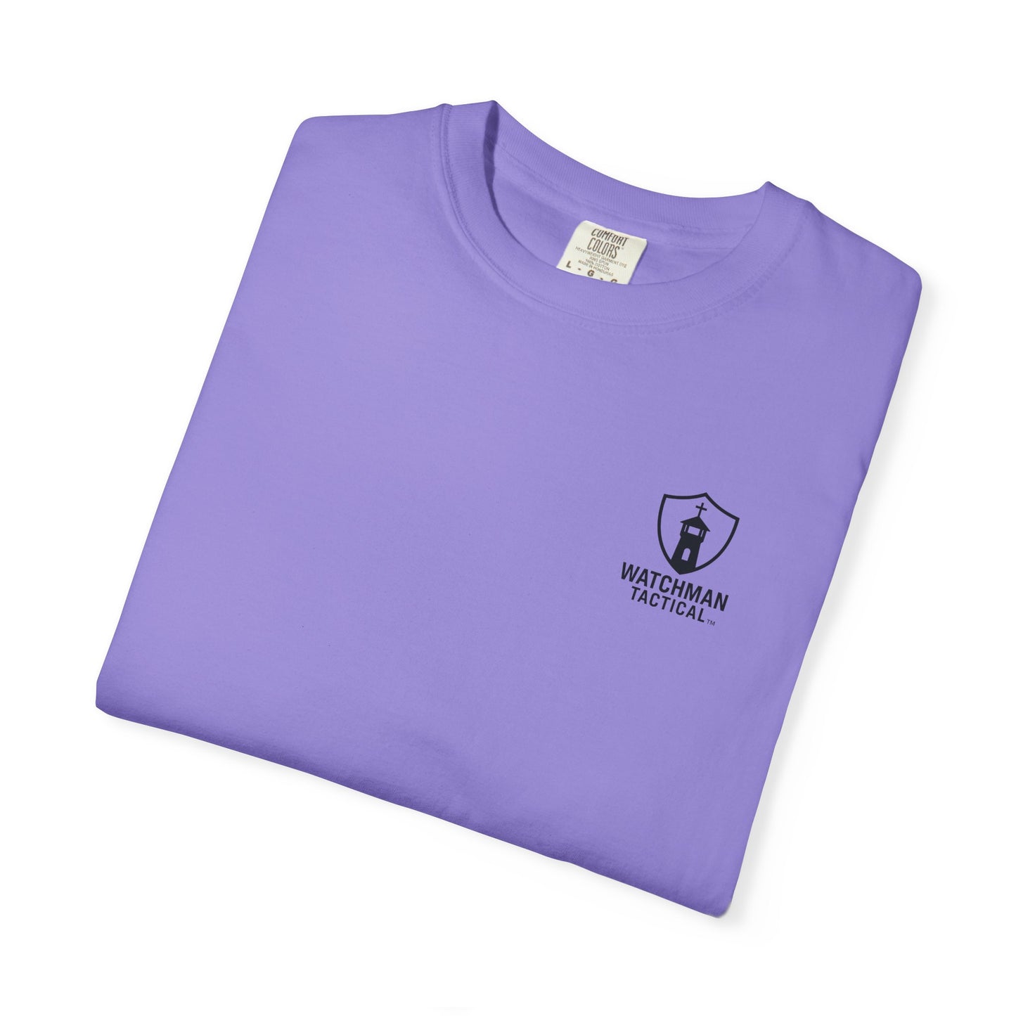 Minimalist Shield Logo T-Shirt — White Chest Emblem