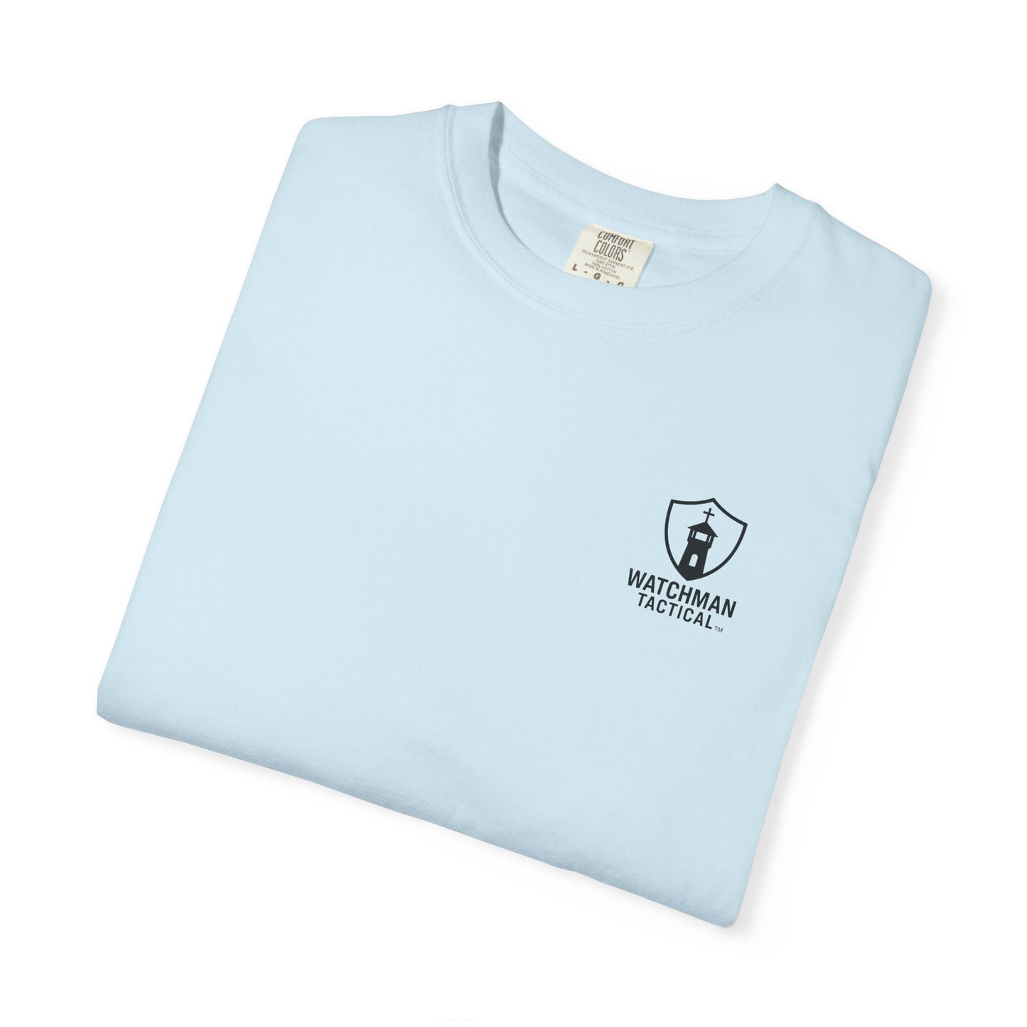 Minimalist Shield Logo T-Shirt — White Chest Emblem