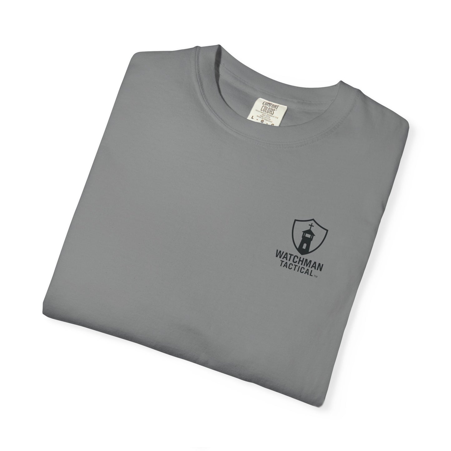 Minimalist Shield Logo T-Shirt — White Chest Emblem