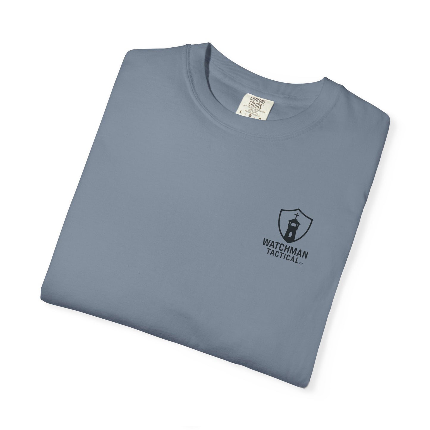 Minimalist Shield Logo T-Shirt — White Chest Emblem