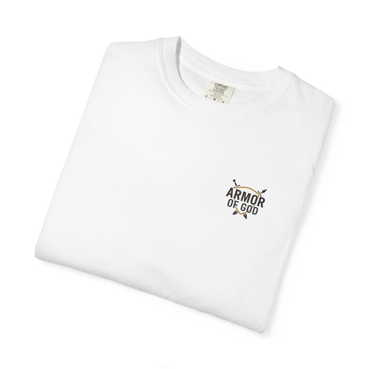 Armor Up Tee — Small Chest Emblem Graphic T-Shirt