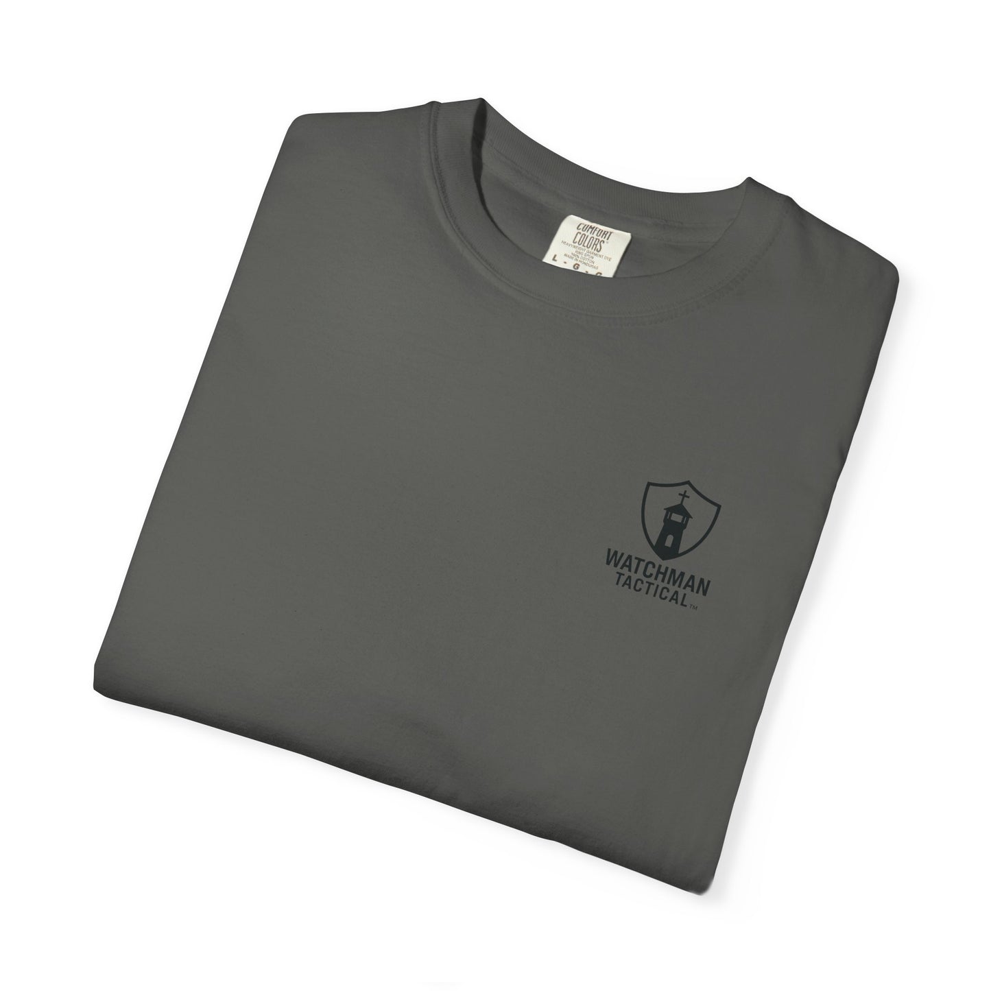 Minimalist Shield Logo T-Shirt — White Chest Emblem