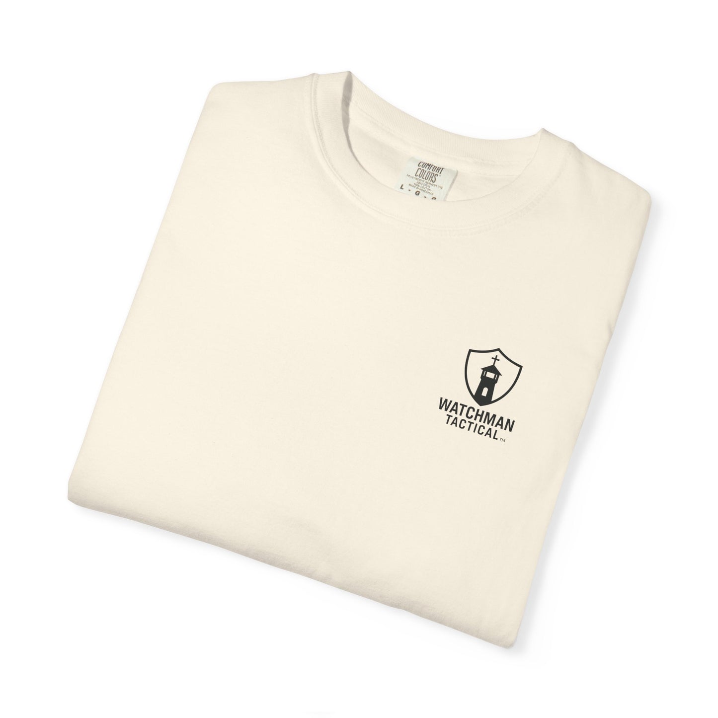 Minimalist Shield Logo T-Shirt — White Chest Emblem