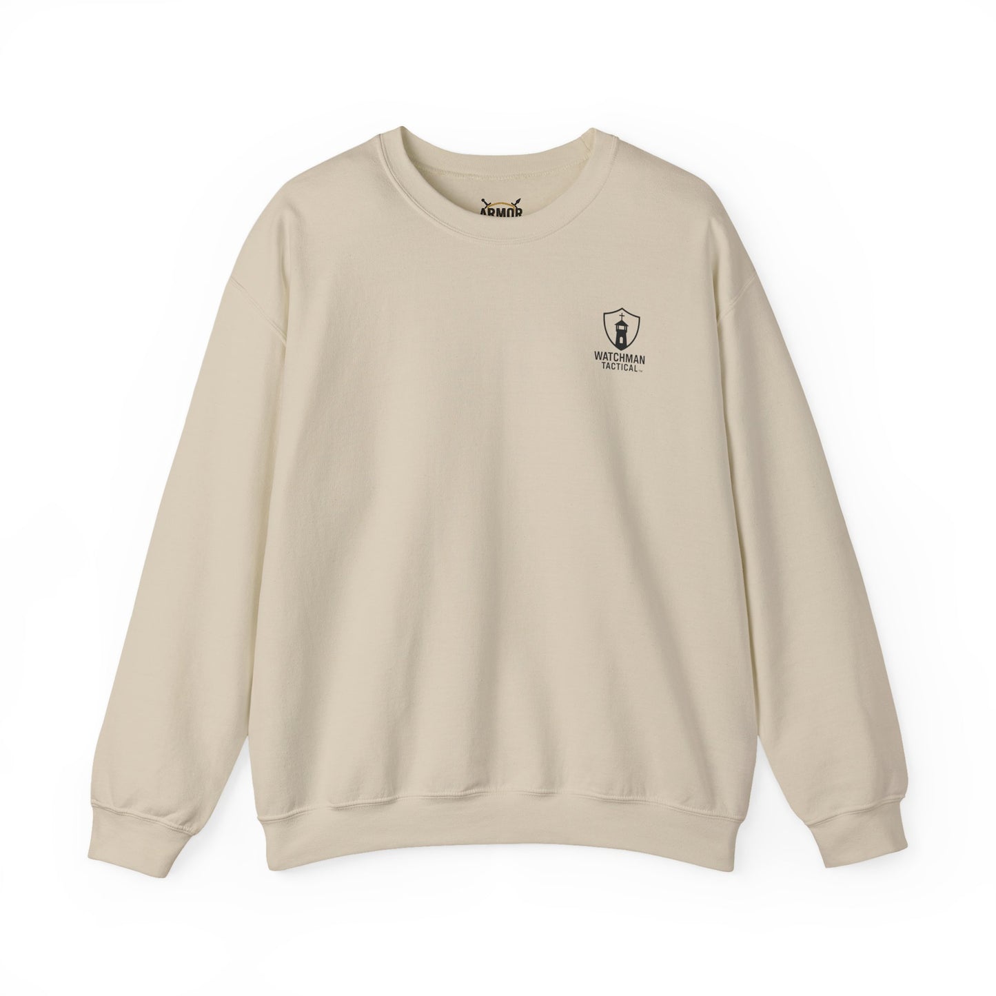 Minimalist Crest Crewneck Sweatshirt — Small Left-Chest Logo