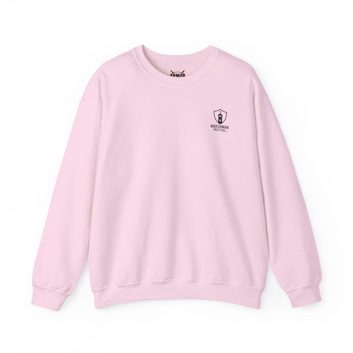 Minimalist Crest Crewneck Sweatshirt — Small Left-Chest Logo