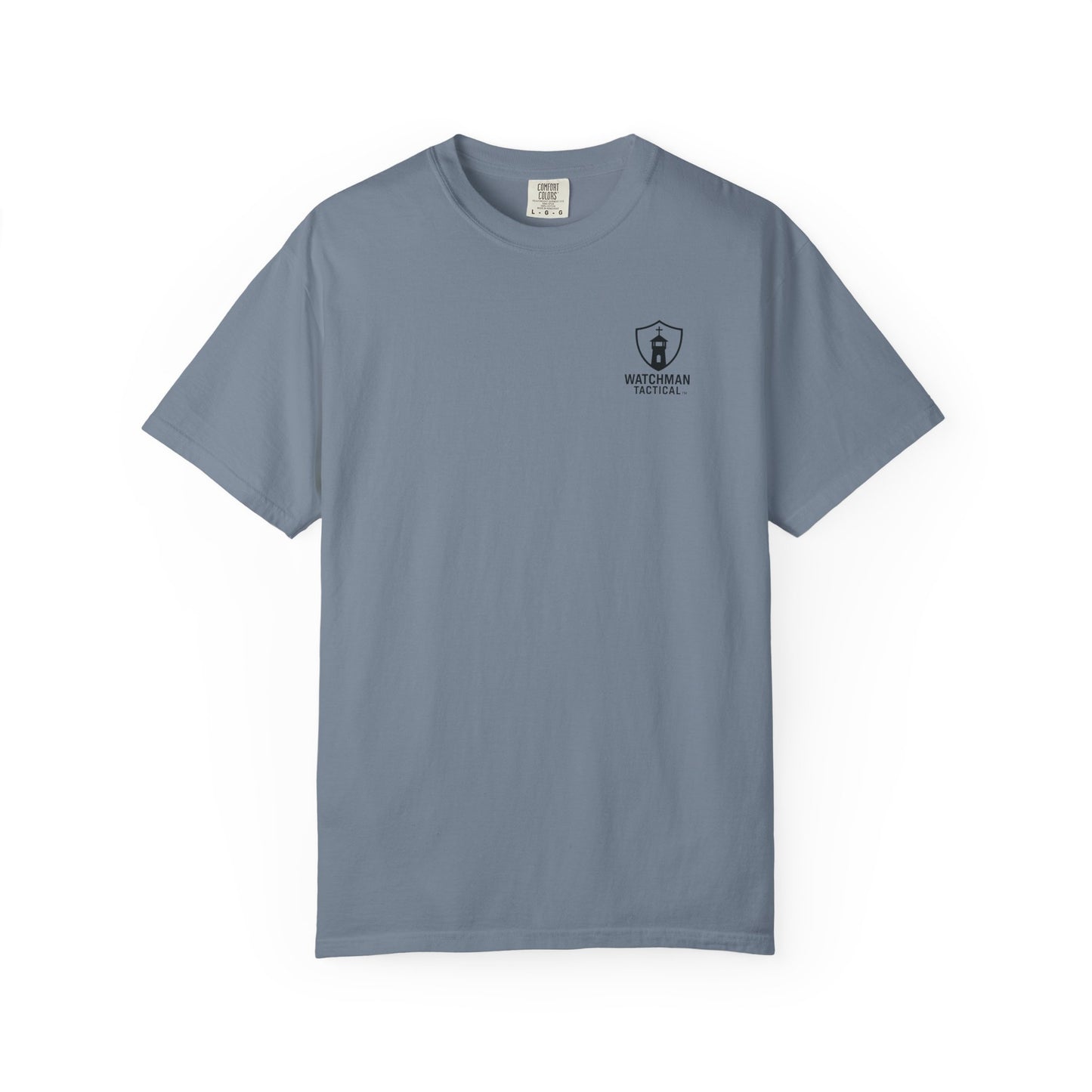 Minimalist Shield Logo T-Shirt — White Chest Emblem