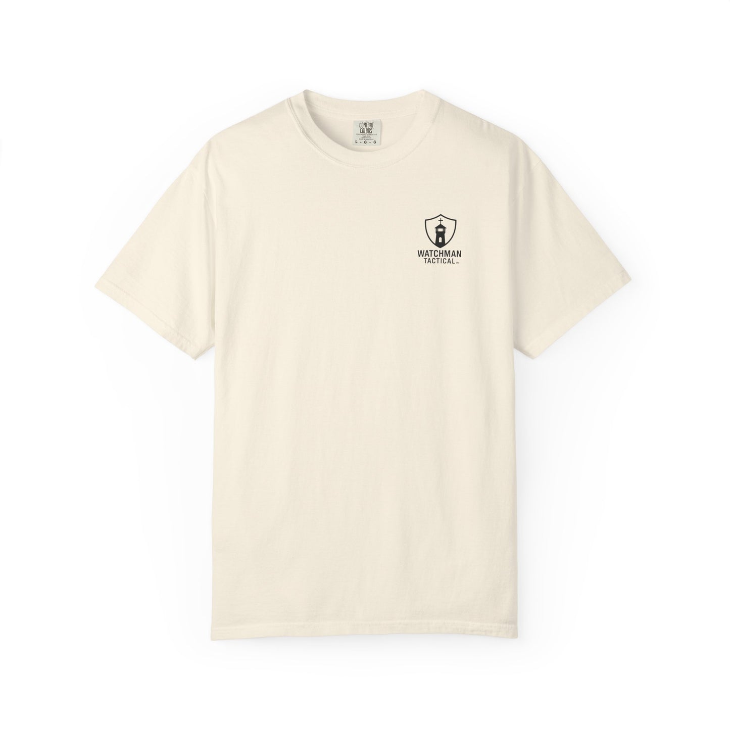 Minimalist Shield Logo T-Shirt — White Chest Emblem