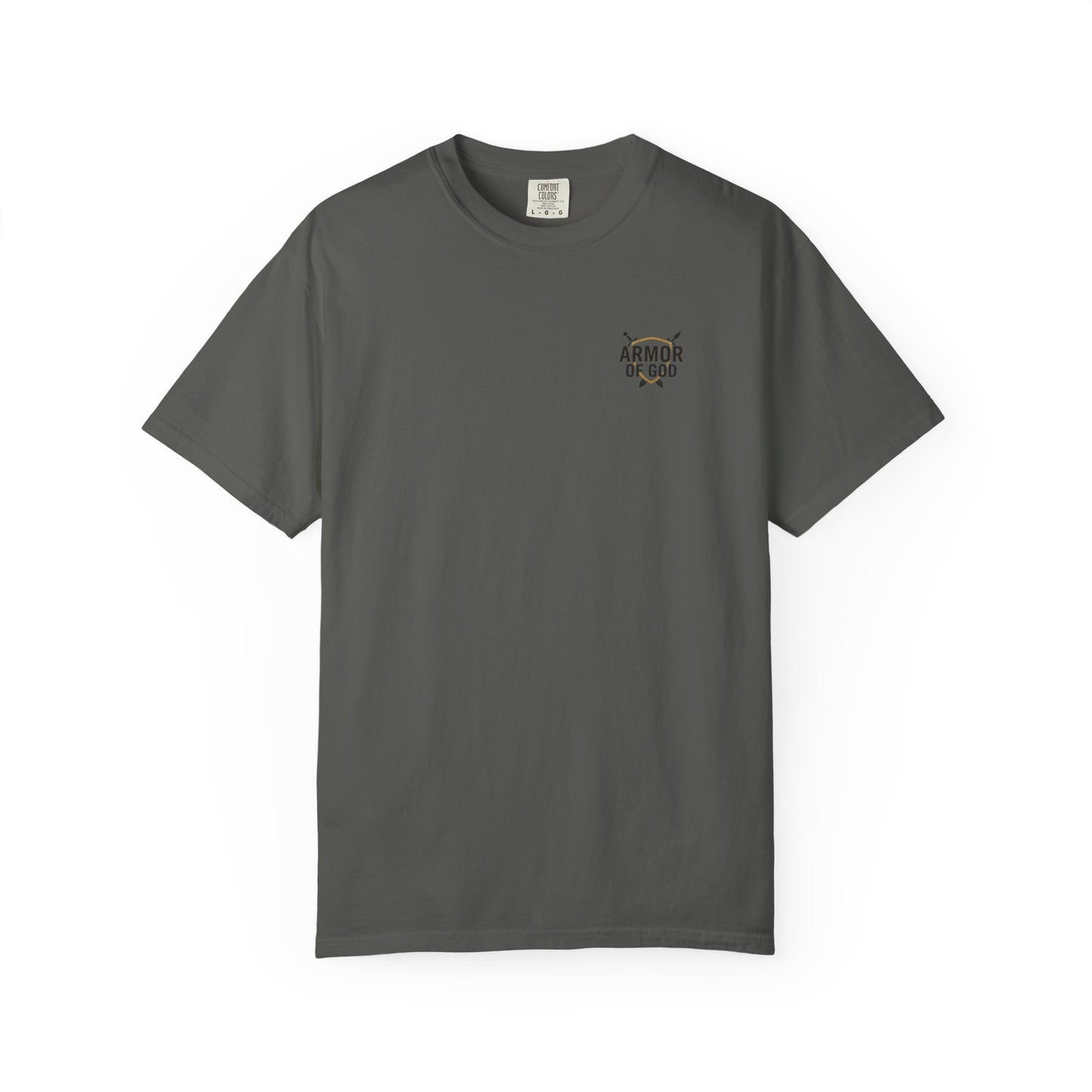 Armor Up Tee — Small Chest Emblem Graphic T-Shirt