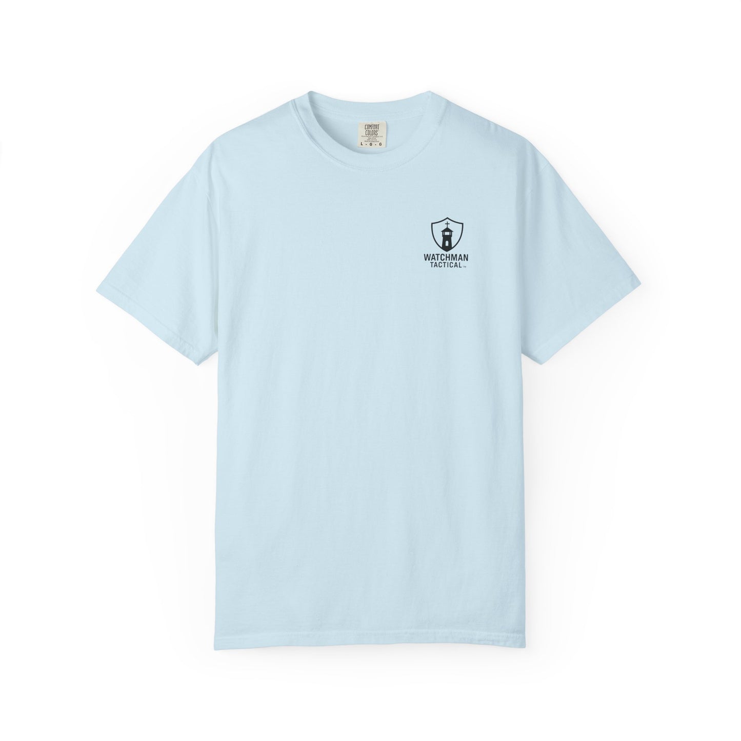 Minimalist Shield Logo T-Shirt — White Chest Emblem
