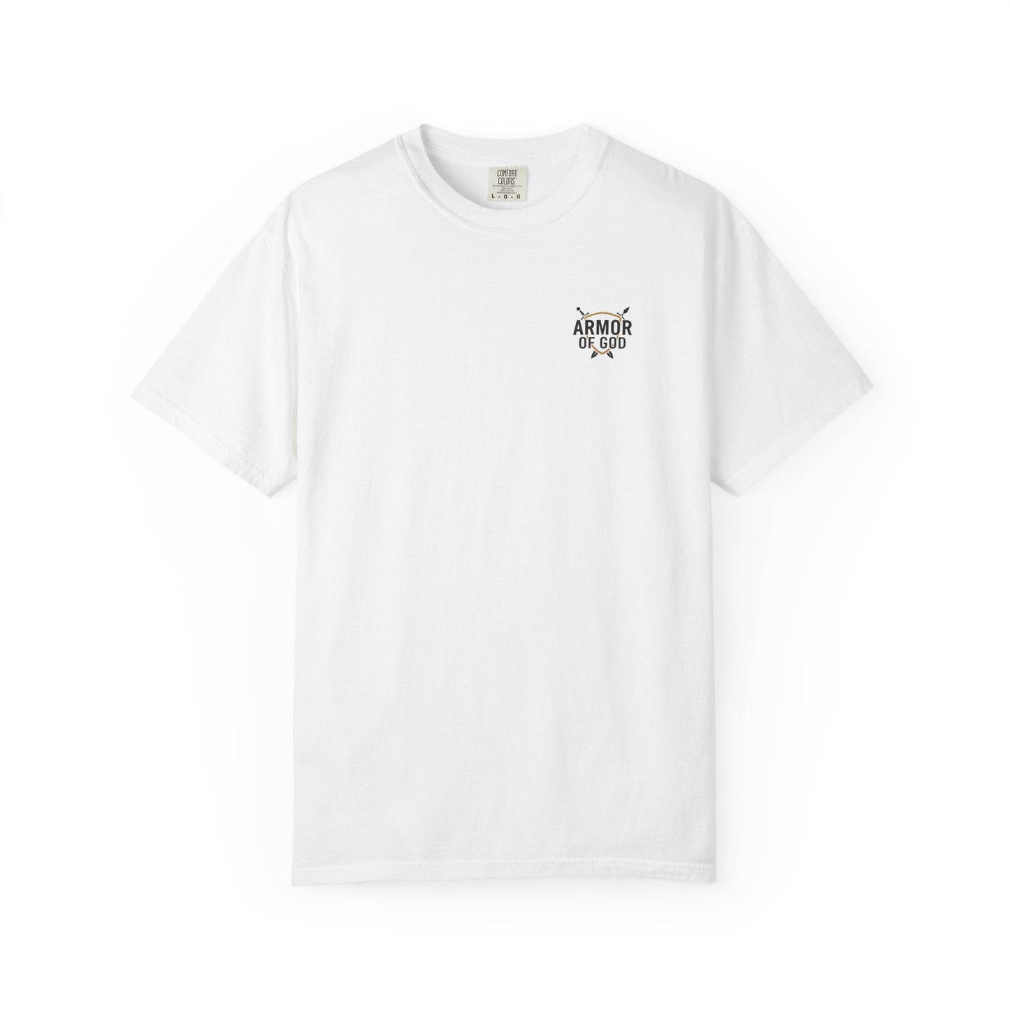 Armor Up Tee — Small Chest Emblem Graphic T-Shirt