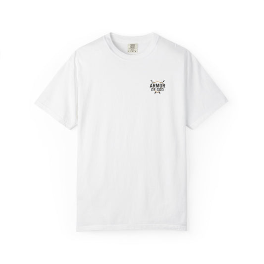 Armor Up Tee — Small Chest Emblem Graphic T-Shirt