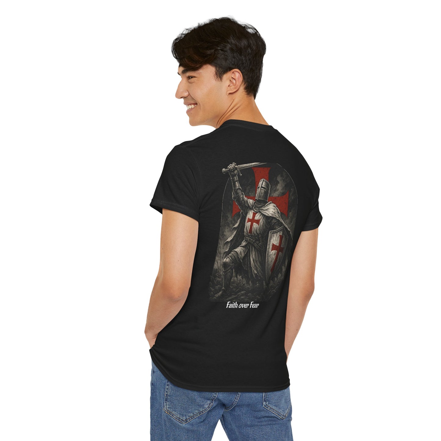 Crusader Knight Tee — Medieval Templar Sword Graphic Shirt
