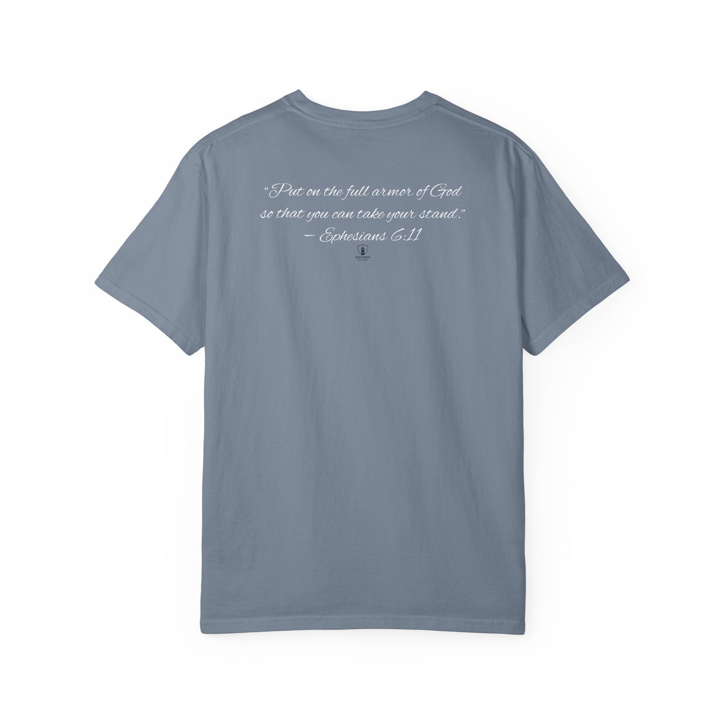 Armor Up Tee — Small Chest Emblem Graphic T-Shirt