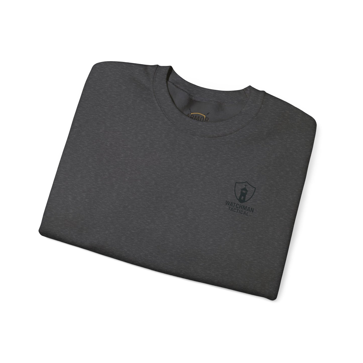Minimalist Crest Crewneck Sweatshirt — Small Left-Chest Logo