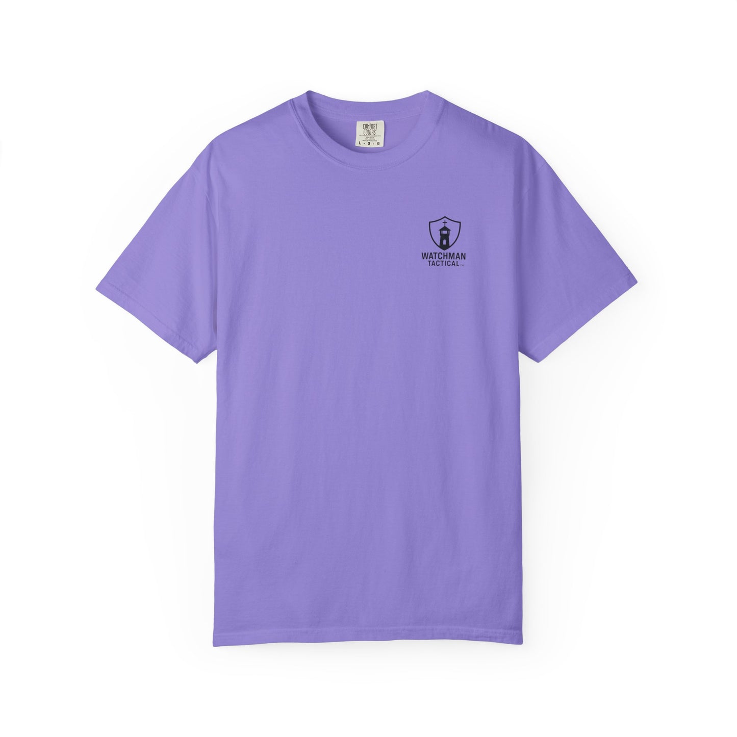 Minimalist Shield Logo T-Shirt — White Chest Emblem