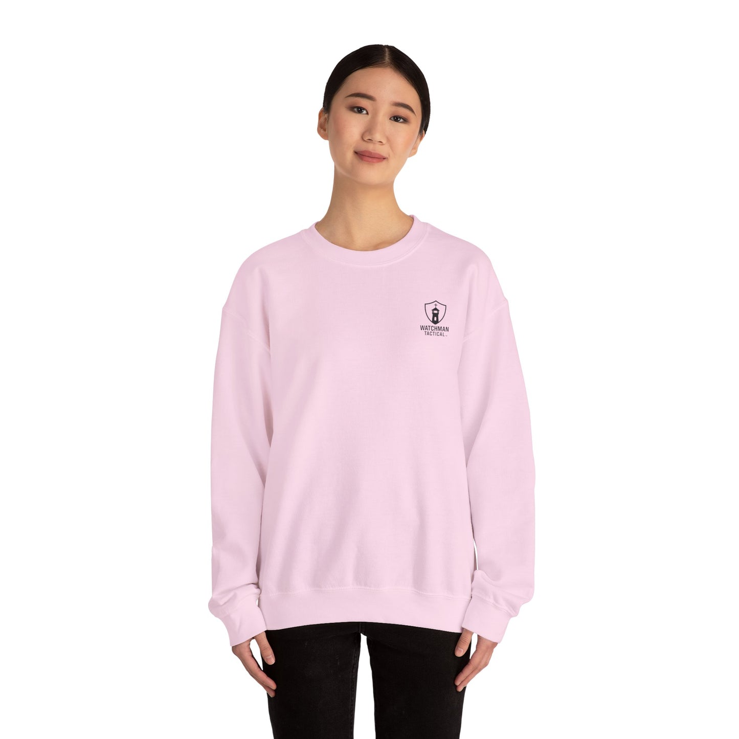 Minimalist Crest Crewneck Sweatshirt — Small Left-Chest Logo